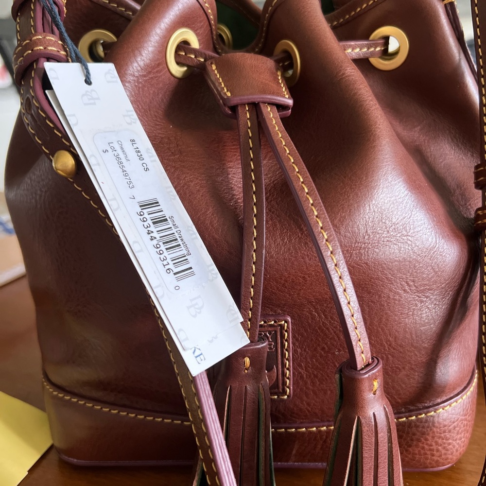Dooney and Bourke Florentine Small Drawstring Bag CHESTNUT Color